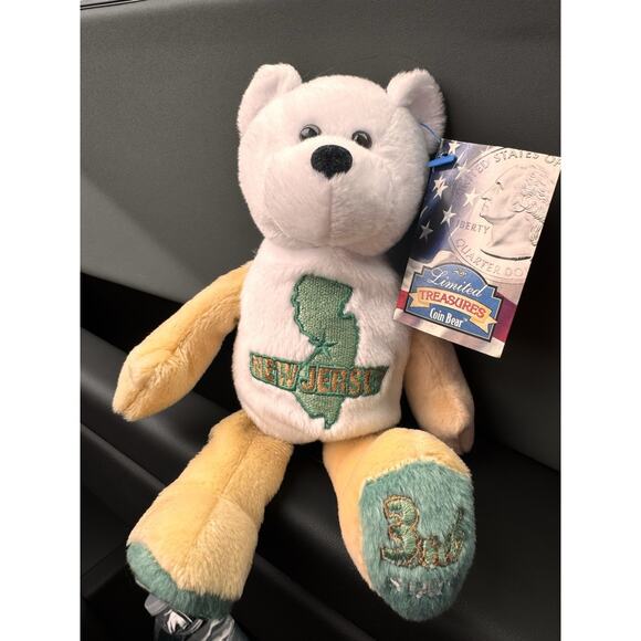 Limited Treasures Other - Limited Treasures New Jersey State Quarter Coin Bear New With Tags 3rd State NWT